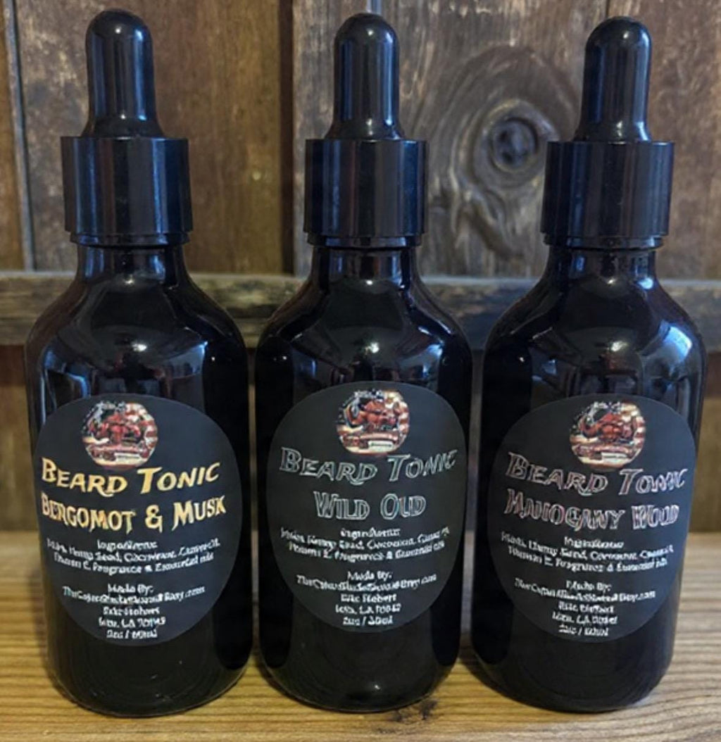 Beard Tonic & Preshave Oil - 2oz Dropper Bottle  - (3) Fragrances to chose from.