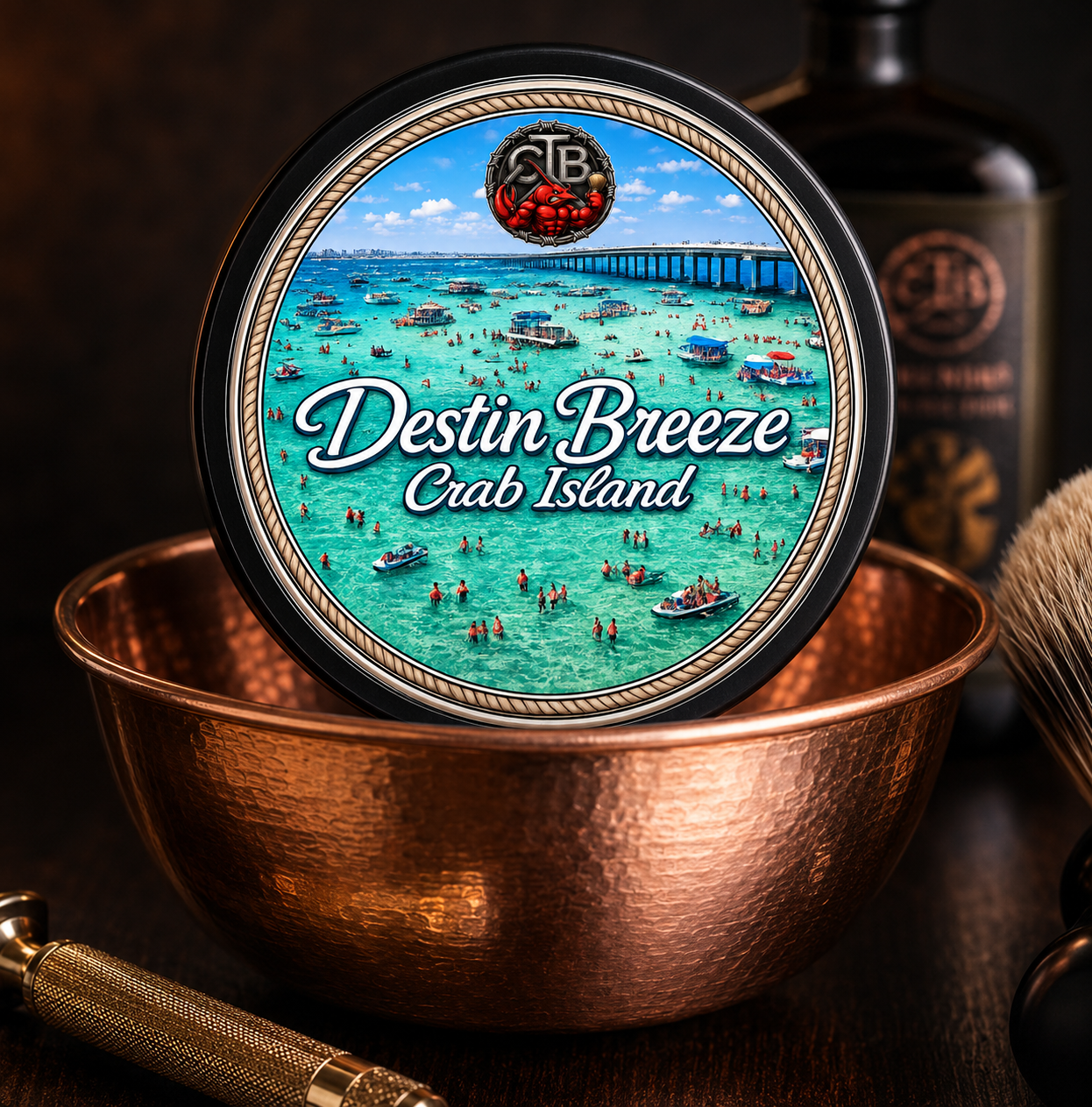 Release date 6/9/26 - Destin Breeze "Crab Island" Shave Soap.