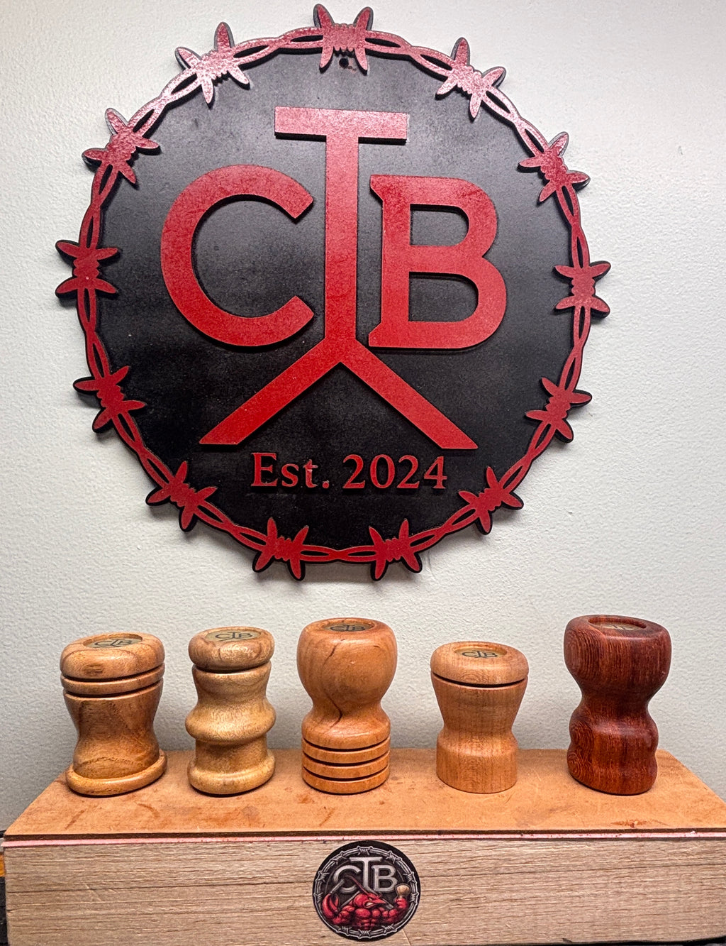 TCB Rustic Wood Shave Brush Handles - CB0017 to CB0021