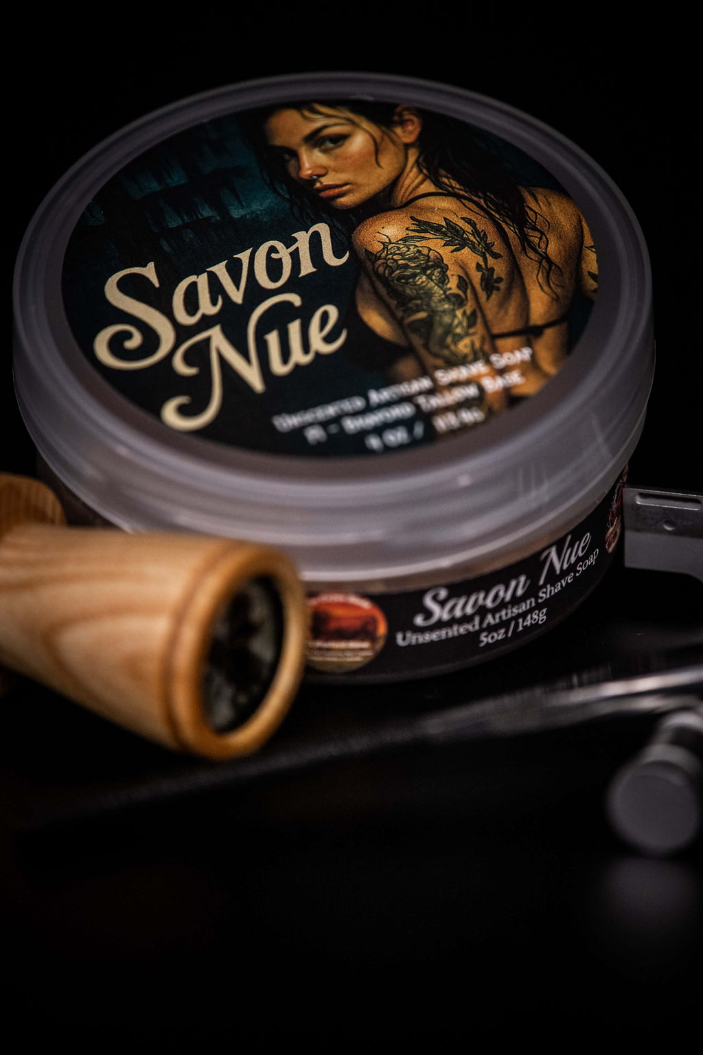 Savon Nue - Unscented  Shave Soap 5 oz tub
