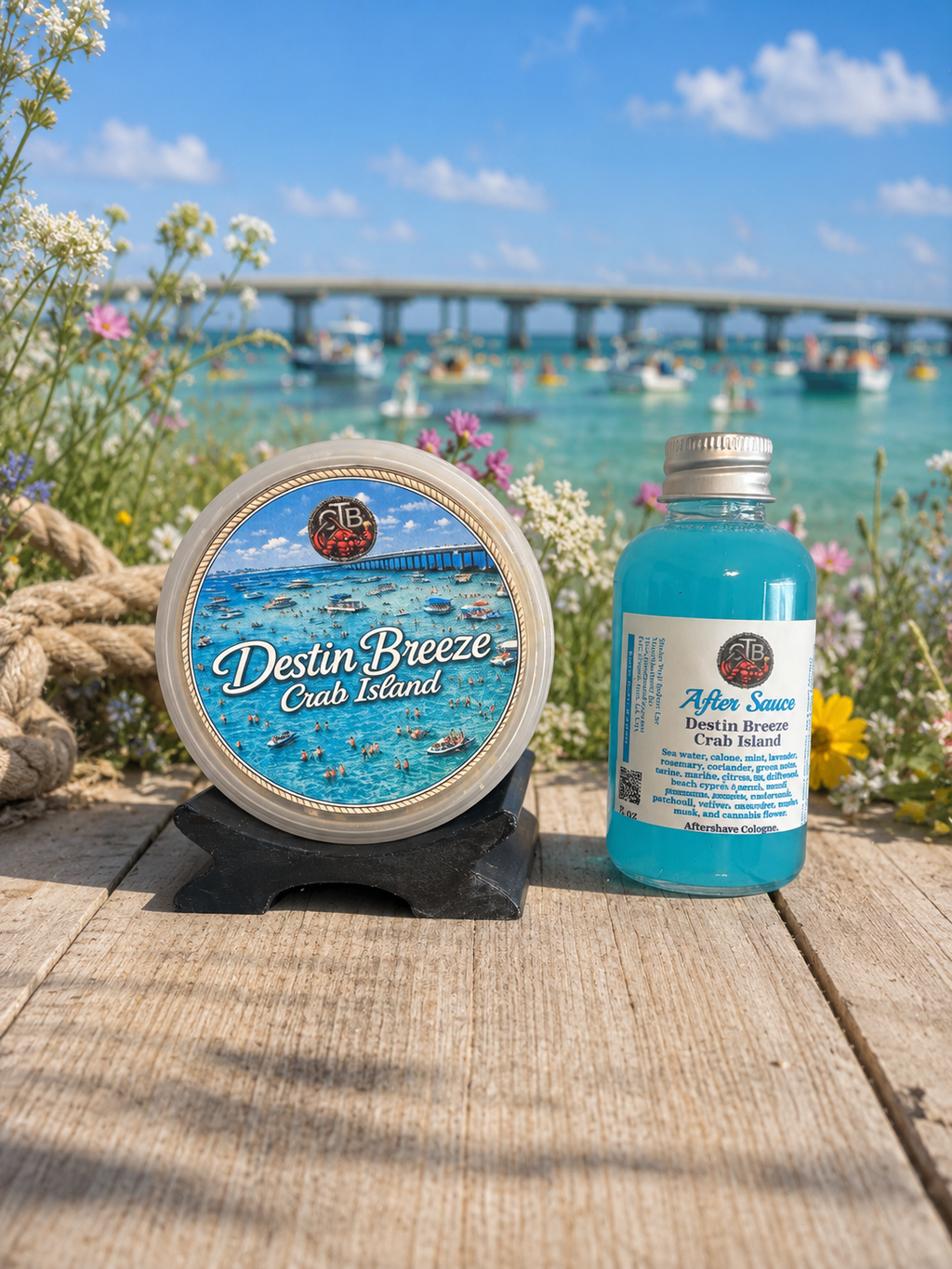 Destin Breeze Crab Island - Gentleman's Set - 2oz Soap Braford 2.1 & 2oz After Sauce Splash