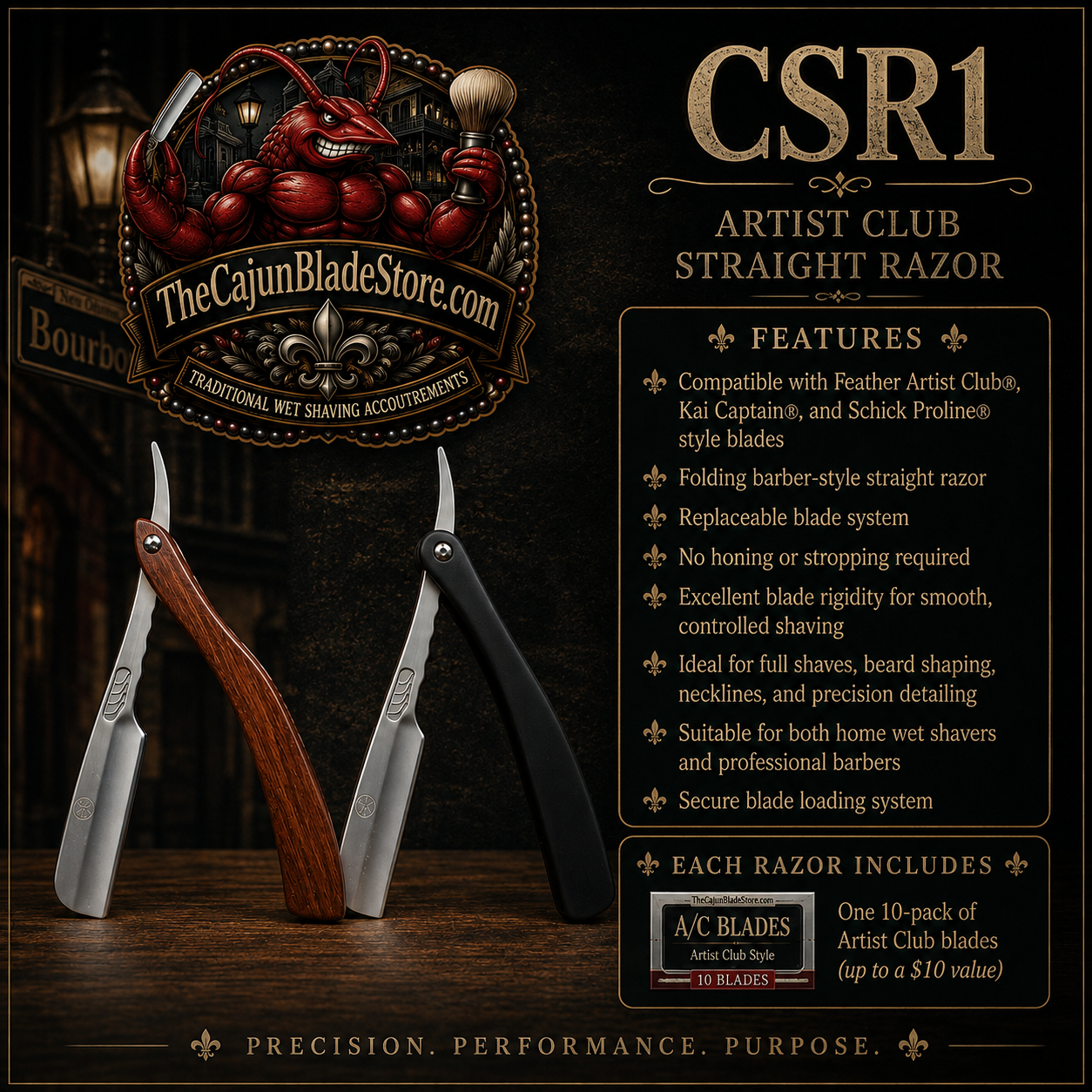 CSR1 – Cajun Straight Razor 1